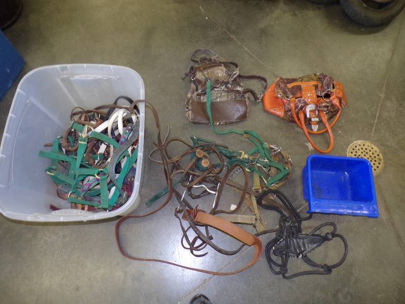 lot 188 image: Horse Tack and Feeder with Western Purses