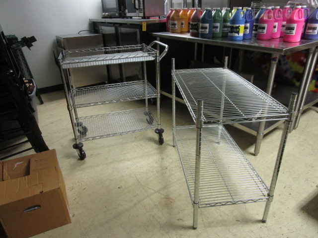 METRO STYLE ROLLING CART AND SHELVING UNIT