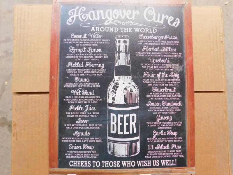 lot 24 image: Hangover Cures Sign