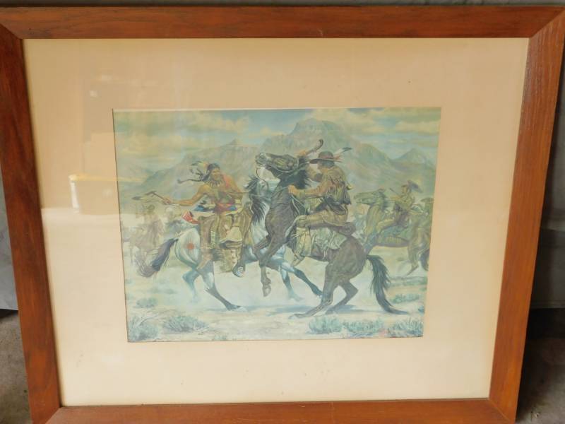 lot 29 image: Signed By Joe Grandee an Encounter At Persimmon Pass Print