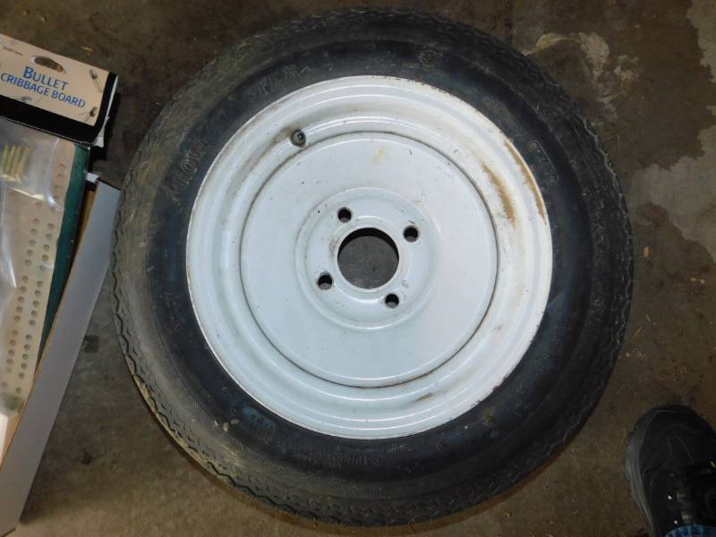 lot 36 image: Like New Tow-Master 4.80-12 Rim and Tire