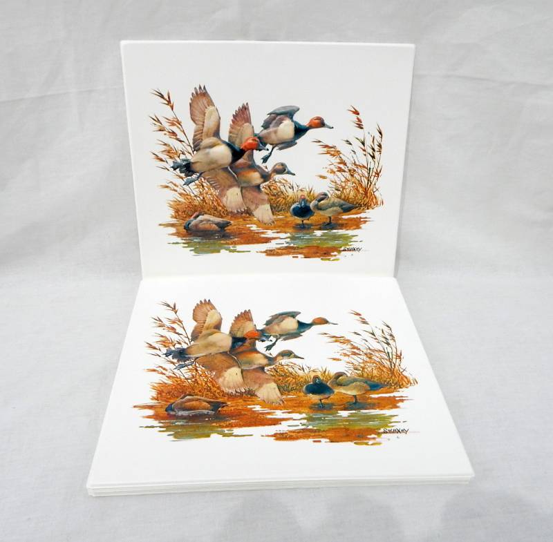 lot 65 image: Lot of New Vintage Fred Sweney Red Head Ducks Formcraft Vacuum Form Prints