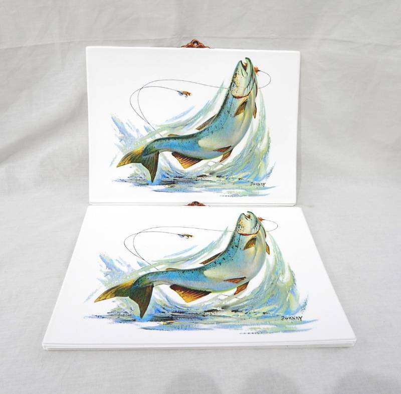 lot 67 image: Lot of New Vintage Fred Sweney Blue Trout Formcraft Vacuum Form Prints