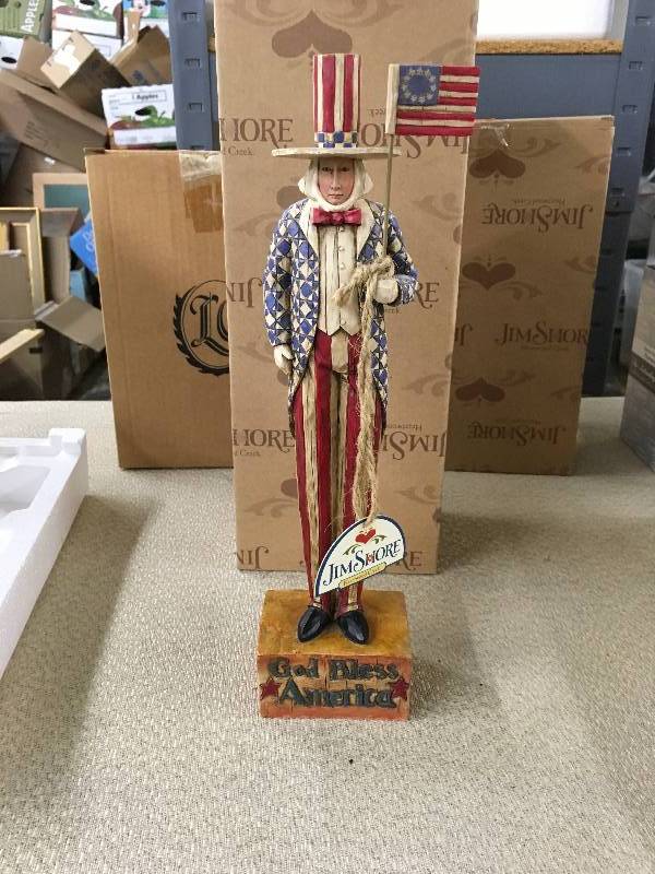 lot 192 image: Jim Shore And To The Republic For Which It Stands Uncle Sam Figurine
