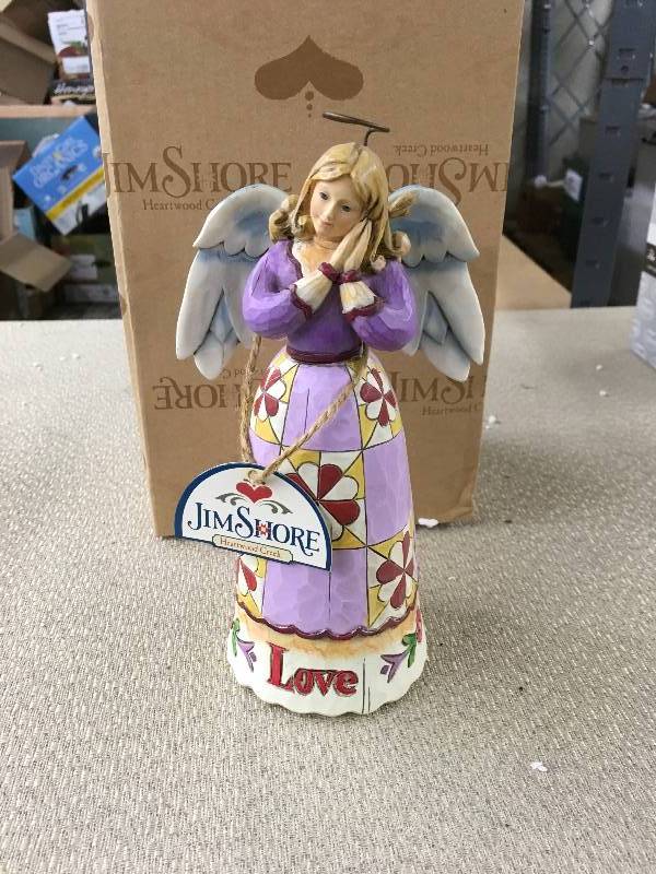 lot 201 image: Jim Shore Simple Love Small Love Angel Figurine