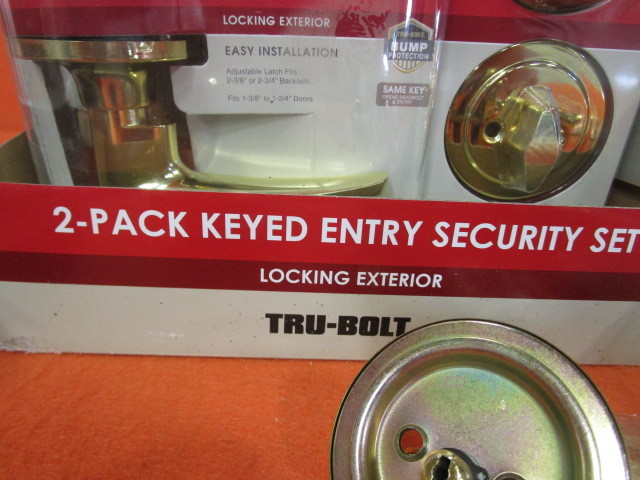 lot 27 image: (2) Pack of Door Handles & Deadbolts