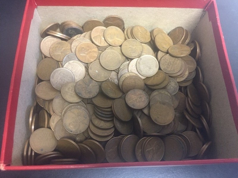 602 Unsorted Wheat Pennies