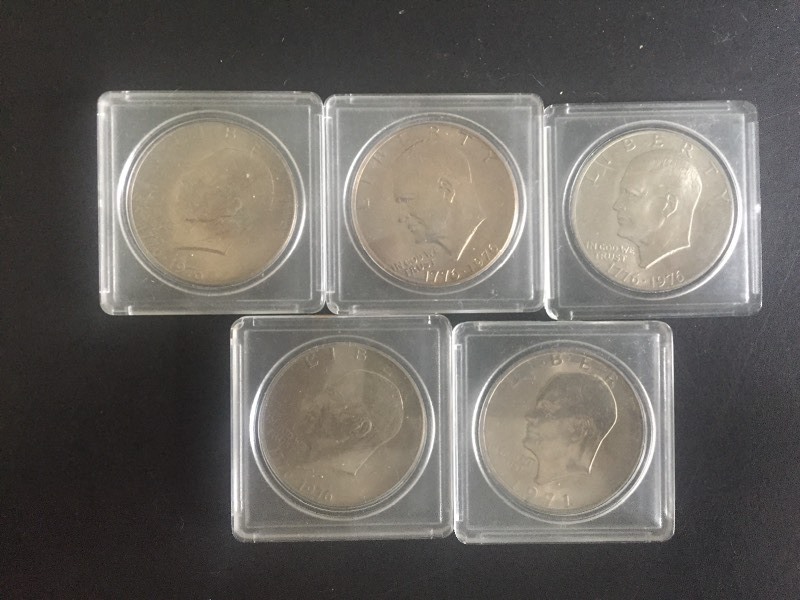 5 Eisenhower Dollars