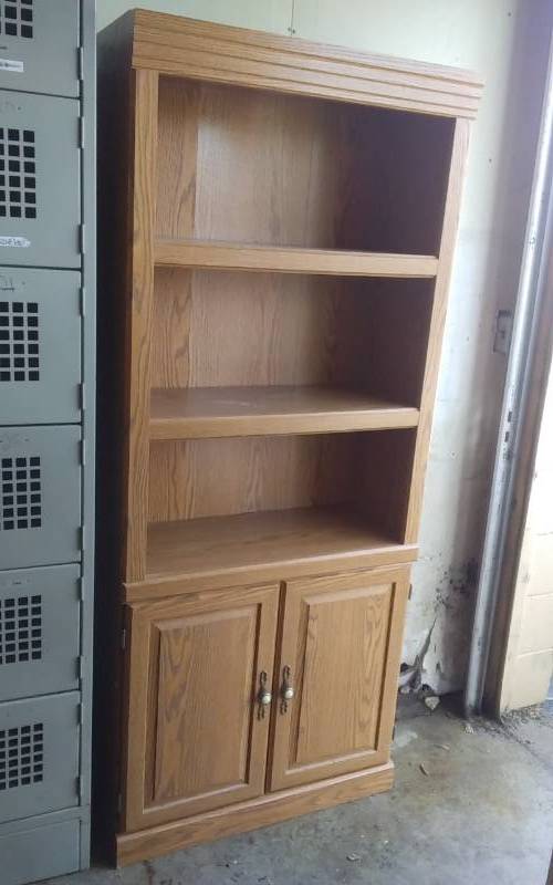 lot 20 image: Book Case Shelf With Lower Storage 30x12x72