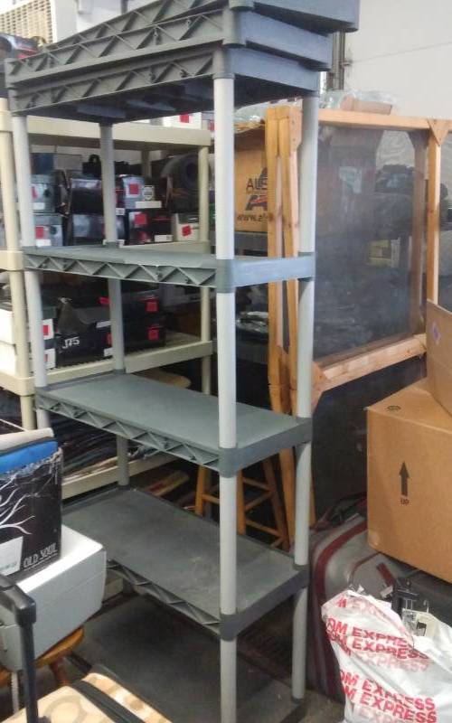 lot 41 image: 3-Assorted Plastic Shelves