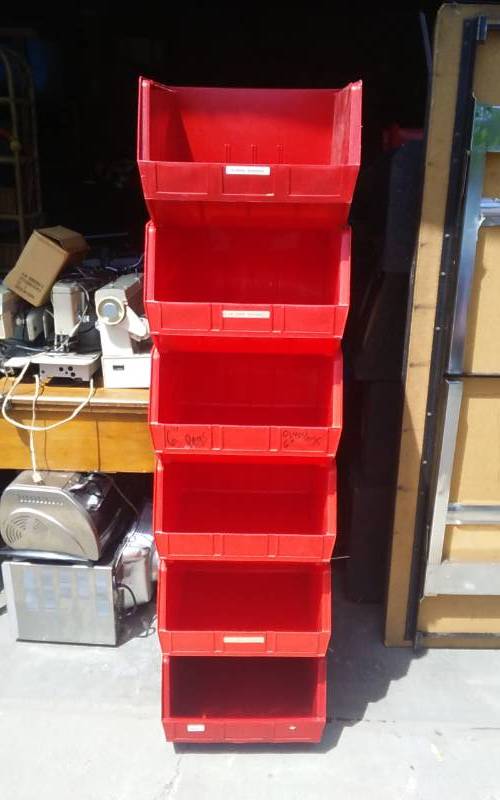 lot 45 image: 6-Stackable Bins 17x16x10