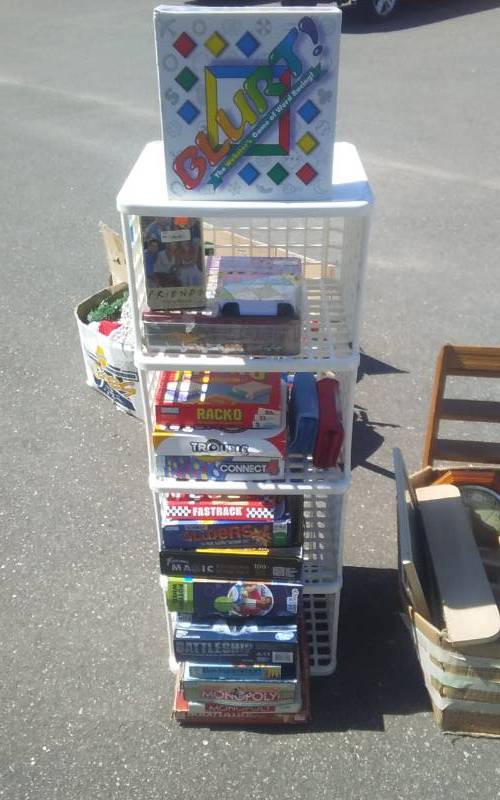 lot 38 image: Lot Of Games (Includes White Plastic Shelf)