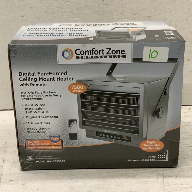 Comfort Zone Fan Forced Heater L E June New Products K Bid