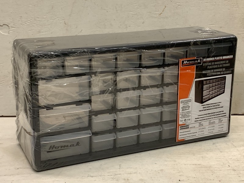 lot 47 image: Homak 30-Drawer Organizer