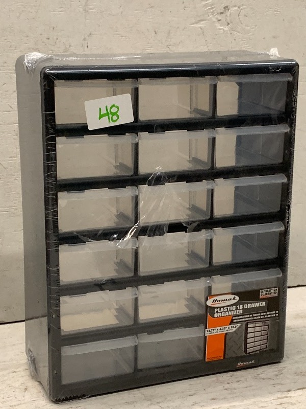 lot 48 image: Homak 18-Drawer Organizer