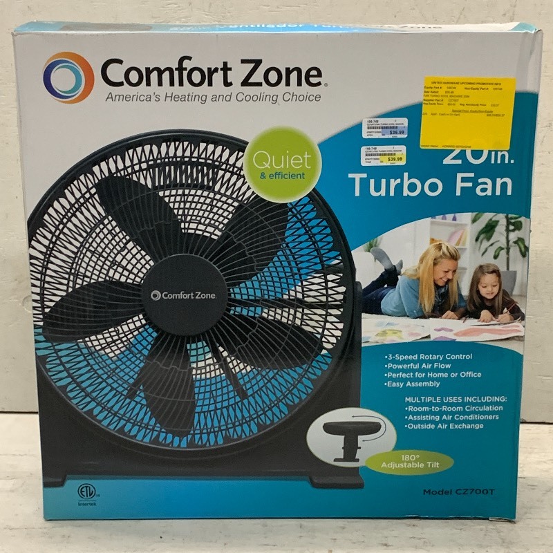 lot 14 image: Comfort Zone 20 Turbo Fan
