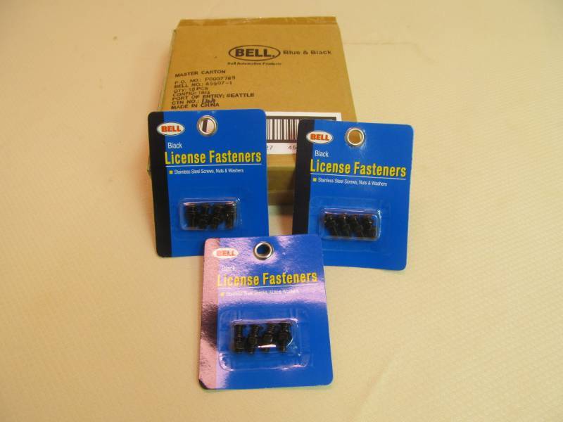 Bell automotive License plate fasteners