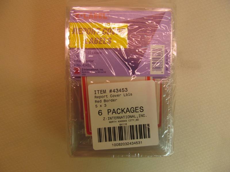 report cover labels