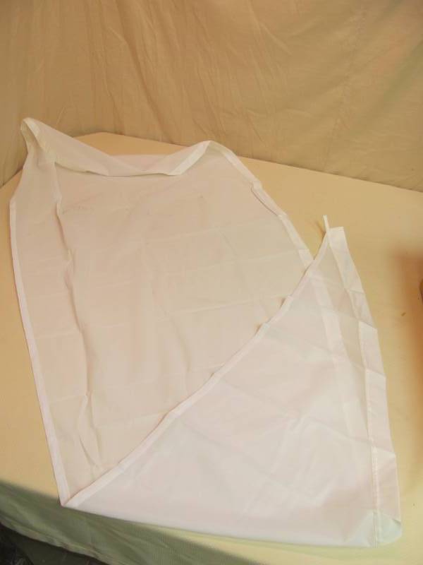 white banner flags