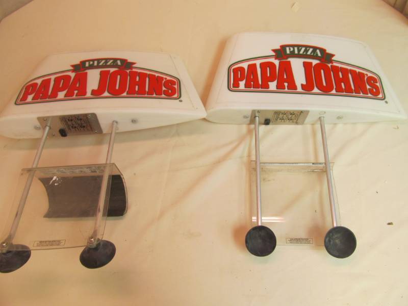 papa john car signs
