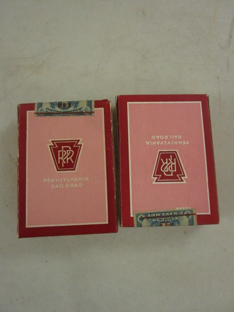 lot 913 image: PENNSYLVANIA RAILROAD PLAYING CARDS WITH TAX STAMP - UNOPENED