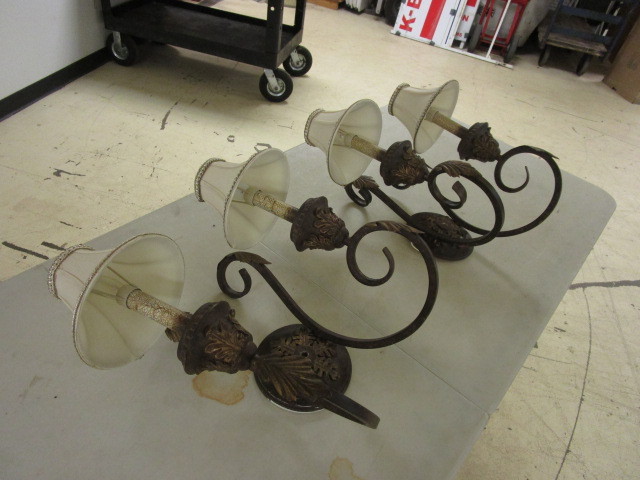 lot 920 image: TWO DECORATIVE WALL MOUNTED LIGHTS