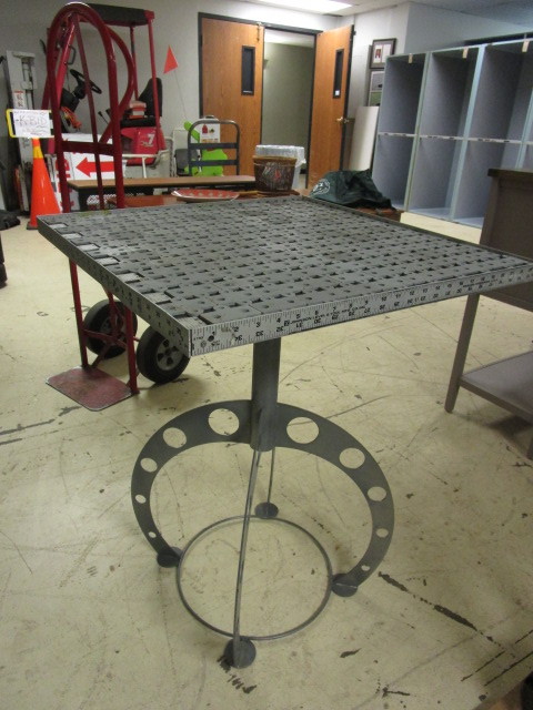 lot 111 image: ENGINEER INSPIRED ACCENT TABLE