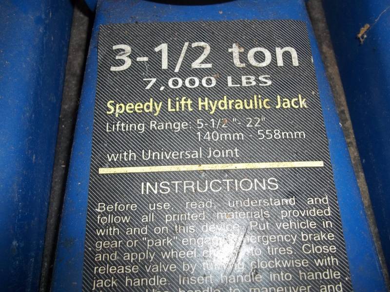 3 1 2 Ton Floor Jack Dream Garage Auction K Bid