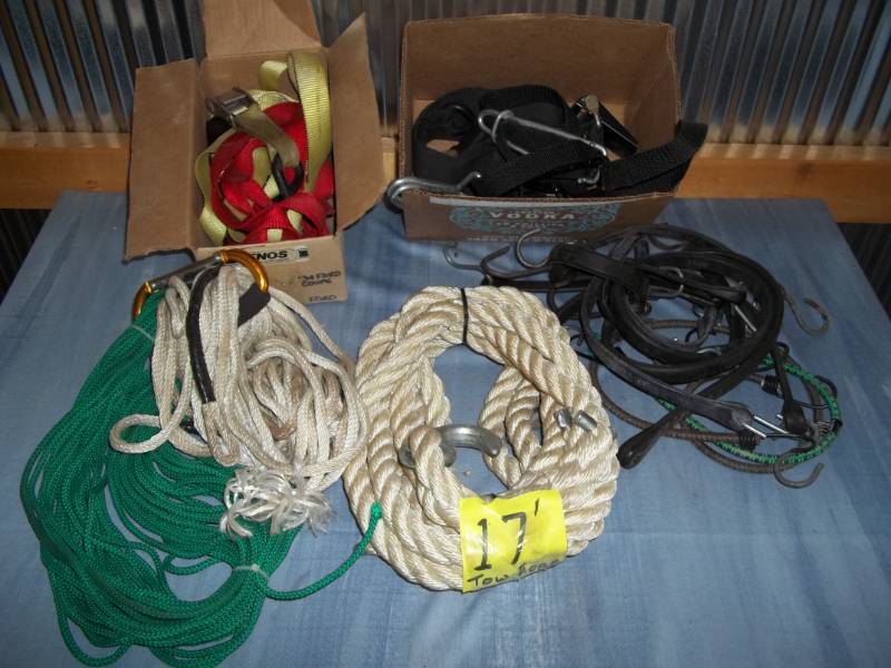 lot 134 image: Ropes, Straps, and Bungees