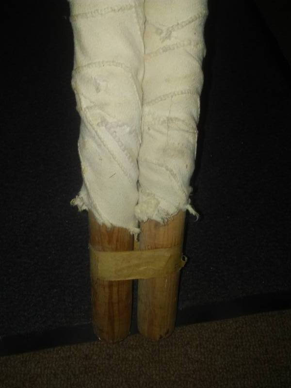 lot 240 image: Vintage Wood & Cloth quilting frame rack. 9 feet long.