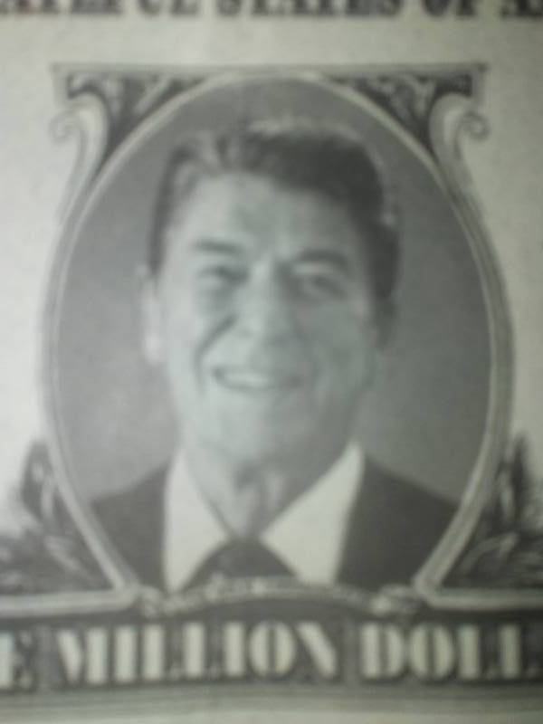 lot 250 image: Ronald Reagan $1,000,000 bill