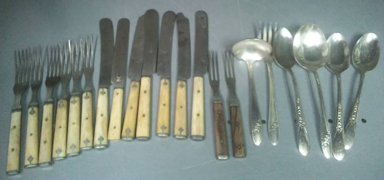 lot 279 image: Antique flatware silverware