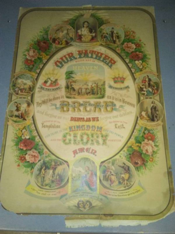 lot 289 image: 1880 Lords Prayer, 1897, 1901, 1927 documents.