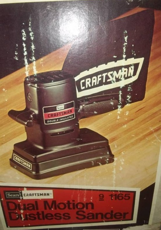 lot 295 image: Sears Craftsman dual motion dustless pad sander.