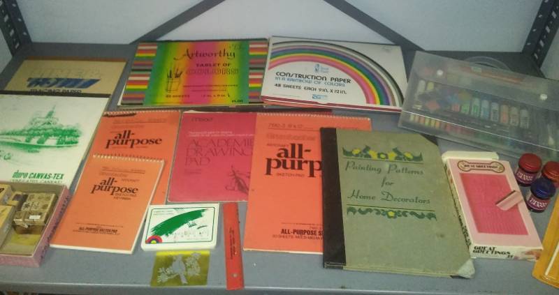 lot 337 image: Art paper, pencil kit and more.