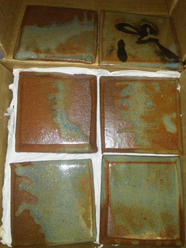 lot 355 image: 24 Native American Made Tiles and more