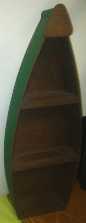 lot 390 image: Rowboat Bookshelf, 27.5 x 10 x 3 in.