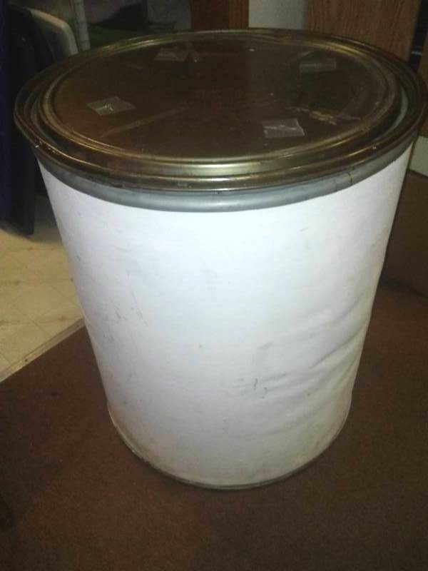 lot 395 image: Storage Barrel with vintage Fabric