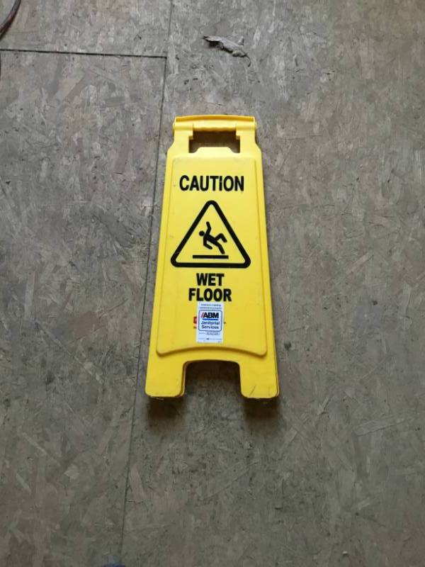 lot 59 image: V style Caution wet floor sign