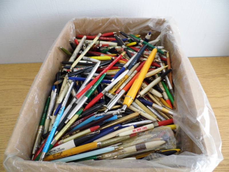 lot 2 image: Box of Pens  Pencils