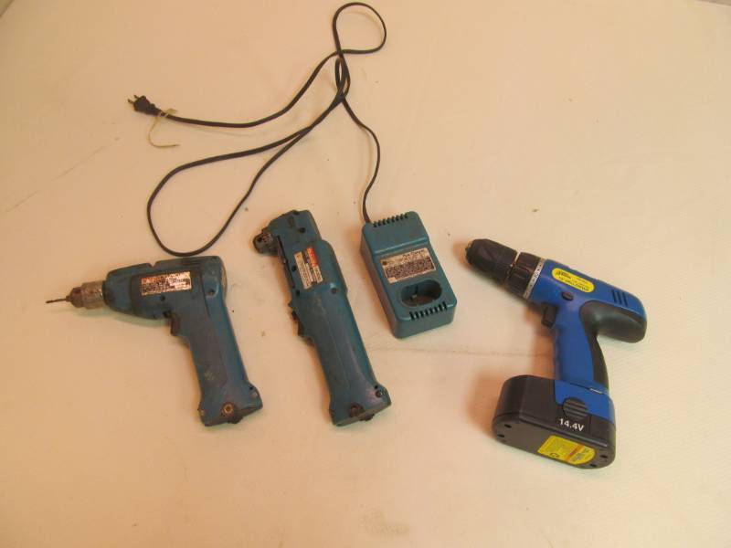 lot 37 image: Makita Drill, Angle Grinder, Drill Master