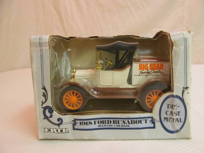 lot 122 image: 1988 Ertl Big Bear, 1918 Ford Runabout