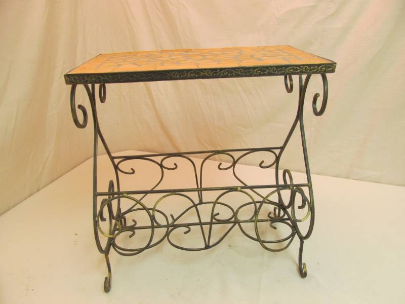lot 242 image: Patio Tables w Tile Top