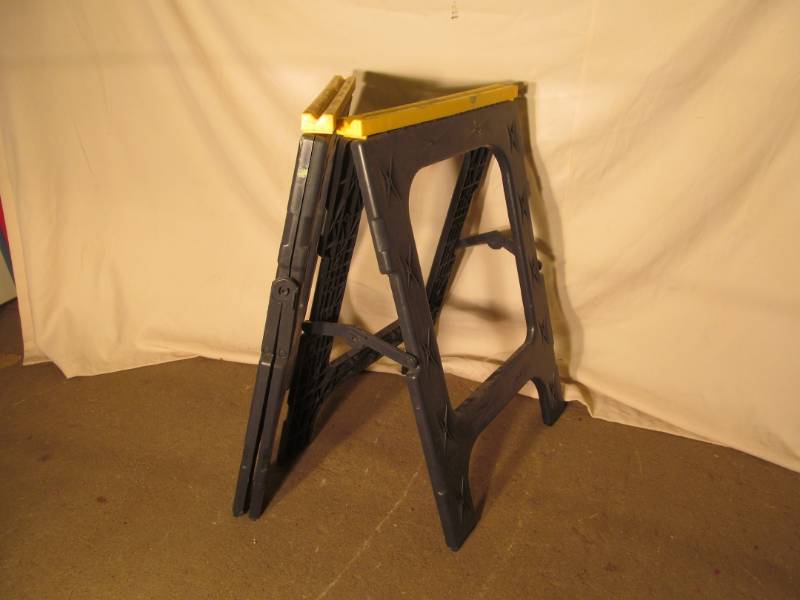 lot 257 image: Pair of Folding Sawhorses