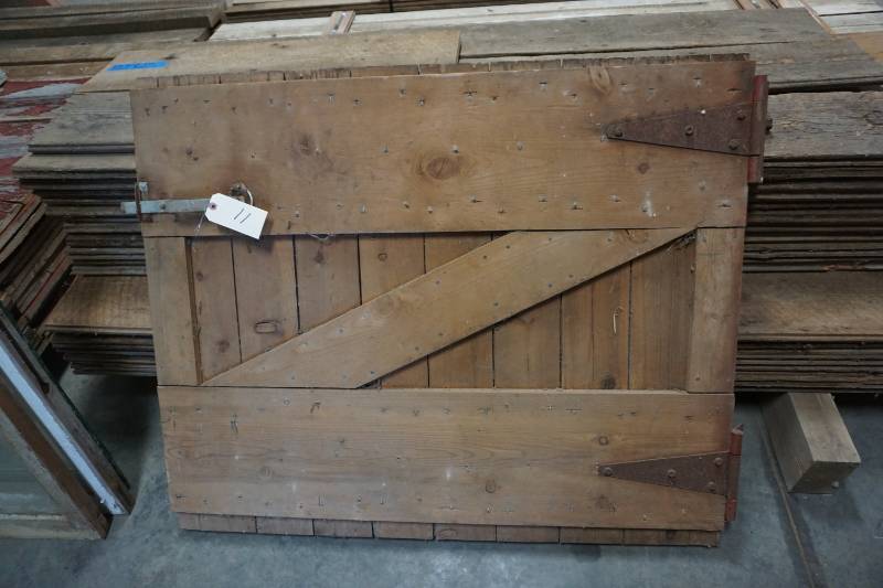 lot 11 image: Lot of 2 -  Reclaimed Barn Wood Dutch Barn Doors