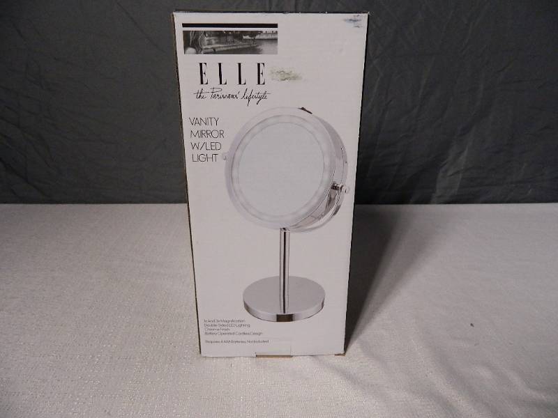 lot 50 image: New Elle Decor LED Magnifying Vanity Mirror
