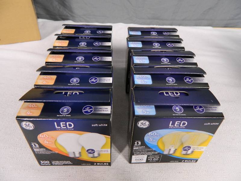 lot 114 image: New GE LED Light Bulbs