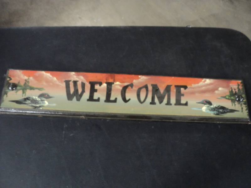 lot 6 image: Loons Wild Sign by JD Templeton 18 ...