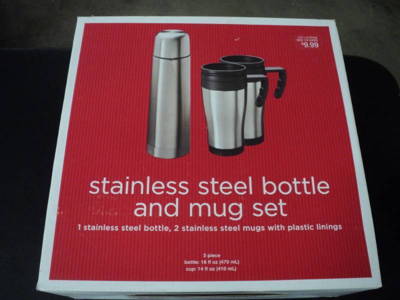 lot 7 image: Stainless Steel Bottle and Mug Set...