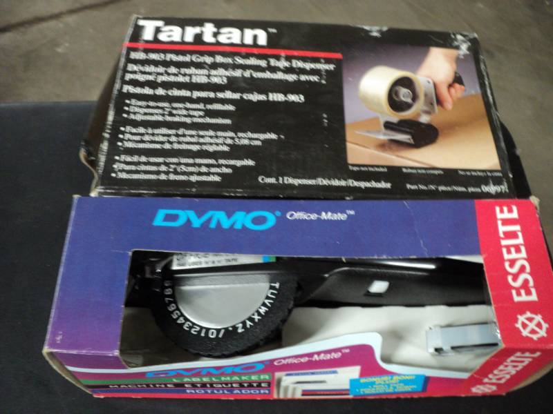 lot 10 image: Tartan Box Sealing Tape Dispenser a...